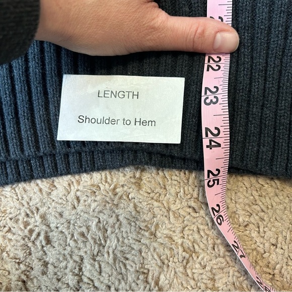 Zenana | Oversized Knit Sweater Dark Navy Blue Chunky Women's Size Medium - Picture 11 of 11